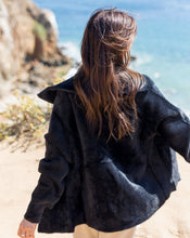 Load image into Gallery viewer, Black Oversized Mink Jacket
