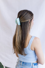 Load image into Gallery viewer, Half Moon Acetate Hair Clip (Light Blue)
