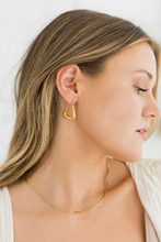 Load image into Gallery viewer, 18k Gold Plated Geometric Hoops
