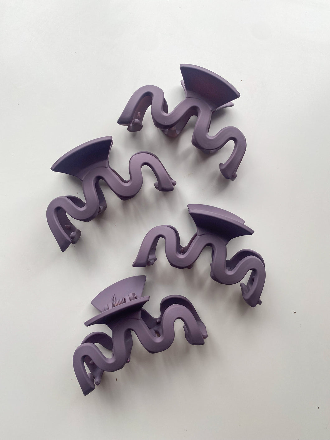 Purple Wavy Claw Clip